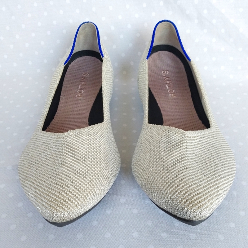 Rothy's The Flat II Diamond Twill Pointed Toe Flats - Picture 5 of 12